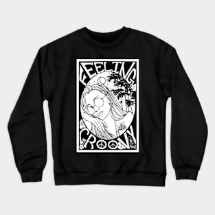 Feeling Groovy Mushroom Girl Crewneck Sweatshirt